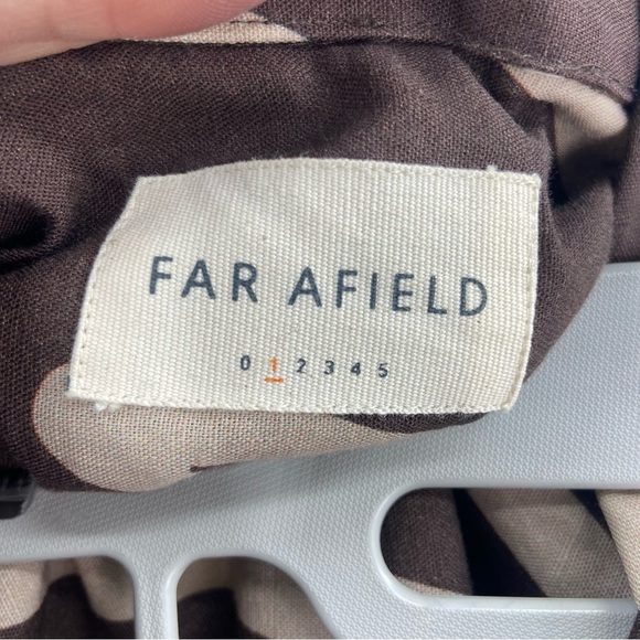 Far Afield Selleck Short Sleeve Shirt Desert Palm Button Front Size Small NWT - Picture 6 of 9